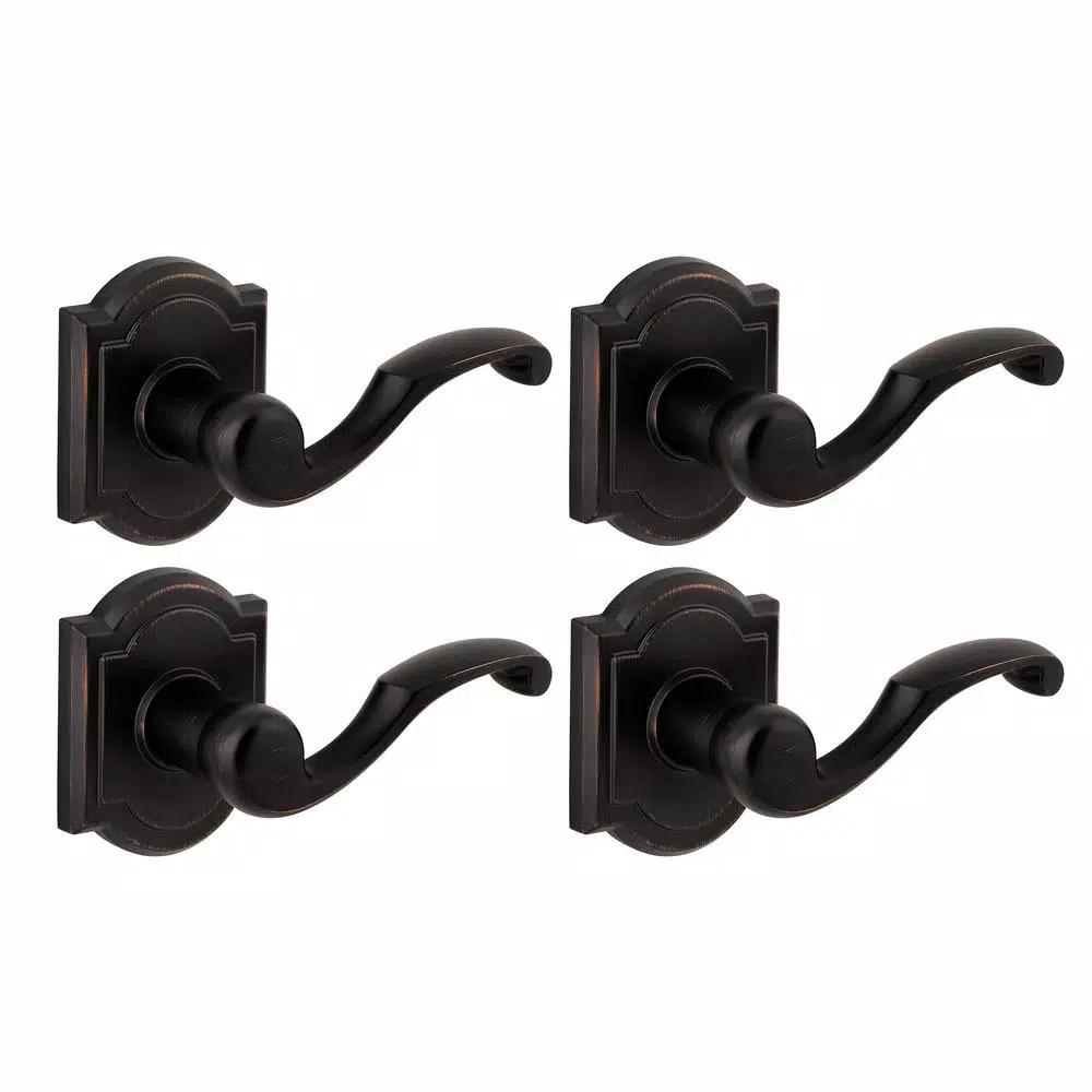 Baldwin Prestige Madrina Venetian Bronze Universal Passage Door Lever (4-Pack)
