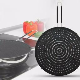 ExcelSteel 13 in. Silicone Splatter Screen with Non-Slip Heat-Resistant Grip, Stainless Steel Frame thumbnail 6