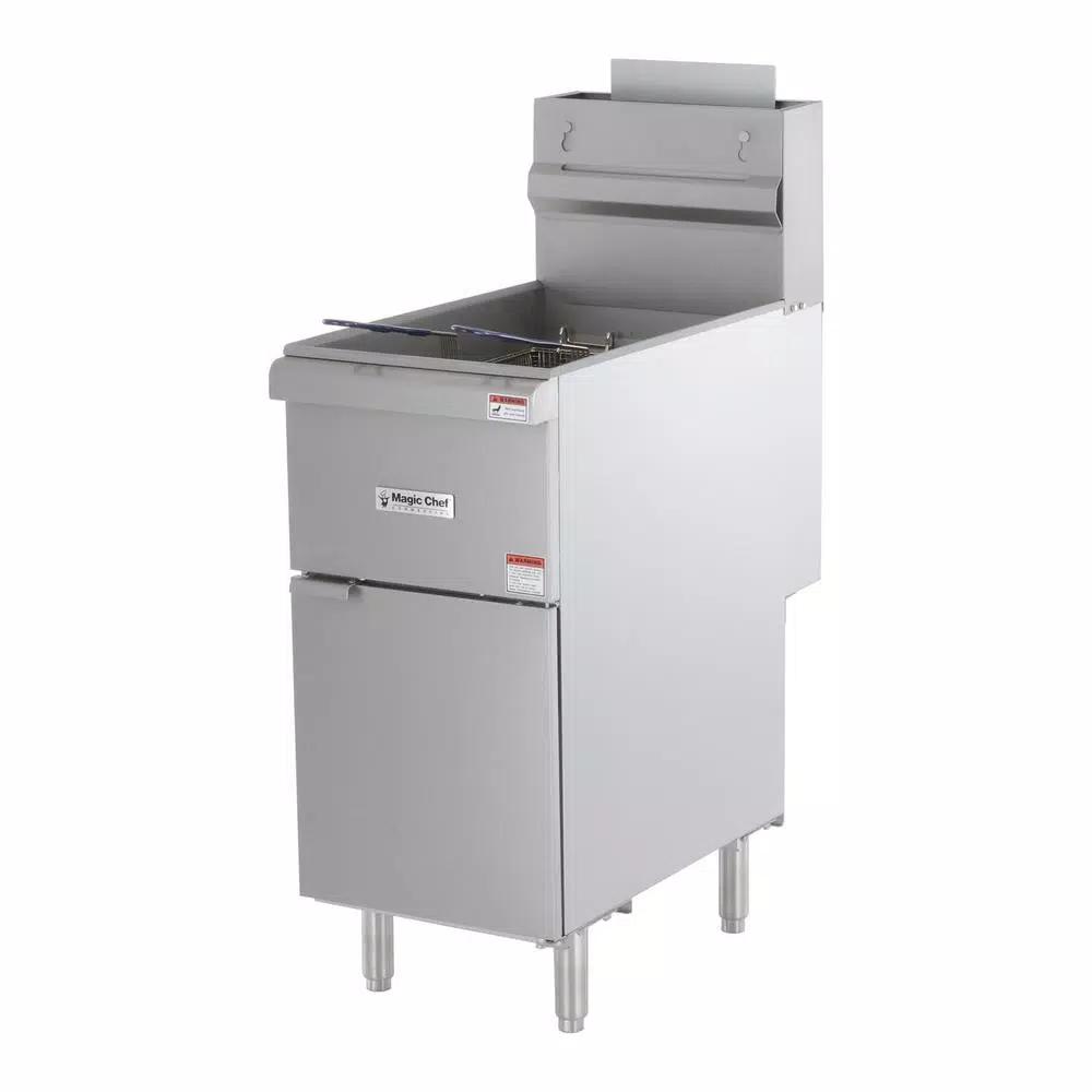 Magic Chef 20 Qt. Stainless Steel Commercial Propane Gas Deep Fryer, 90,000 BTU