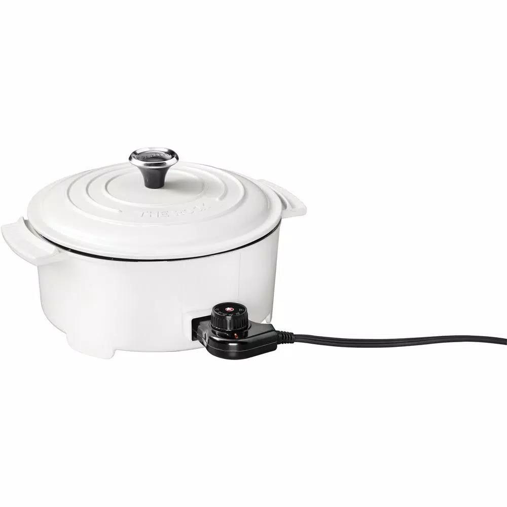 Starfrit THE ROCK 3.2 Qt. Electric Casserole Slow Cooker, 1200W, White