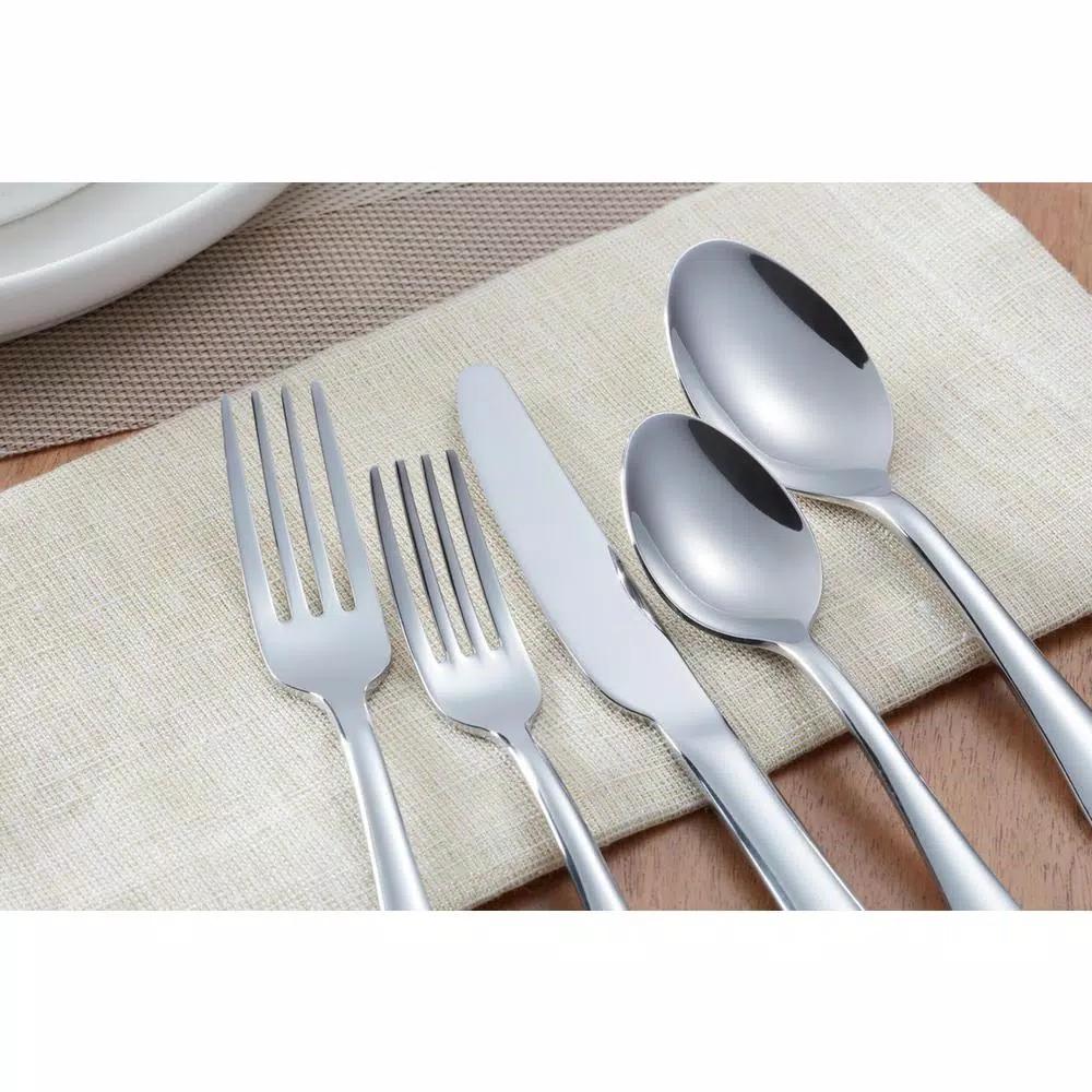 Home Decorators Collection Maywood 45-Piece Stainless Steel Flatware Set, Service for 8
