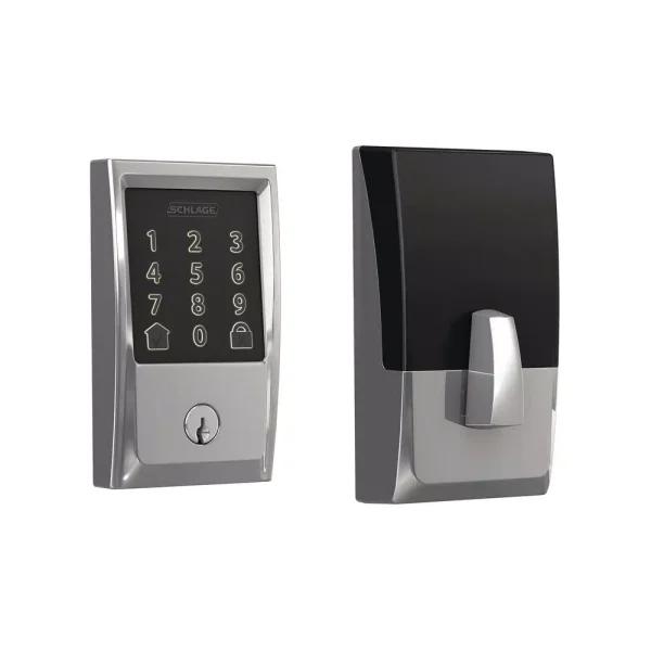Schlage Encode Smart Wi-Fi Deadbolt with Alarm, Bright Chrome