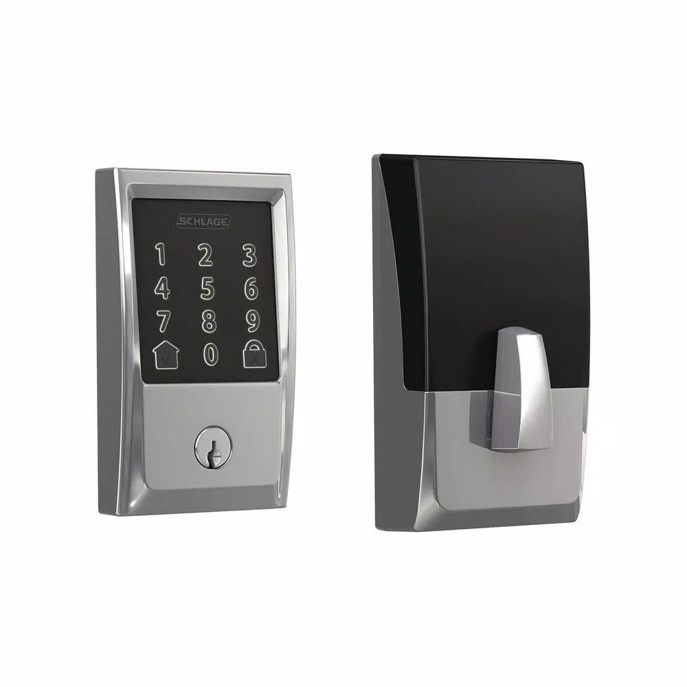 Schlage Encode Smart Wi-Fi Deadbolt with Alarm, Bright Chrome