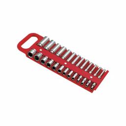 Lisle 1/4 in. Drive Red Magnetic Socket Holder for 26 Sockets thumbnail 2