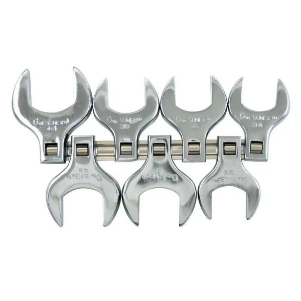Sunex Tools 1/2 in. Drive Jumbo Metric Crowfoot Wrench Set, 7-Piece