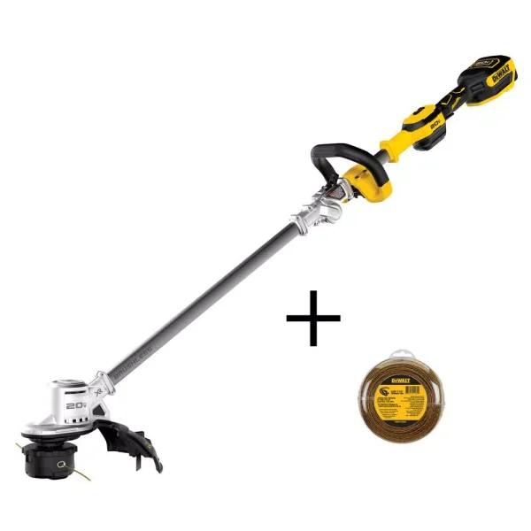 DEWALT 20V MAX Cordless Brushless String Trimmer Kit with 5 Ah Battery, Charger, and 225 ft. Replacement Line