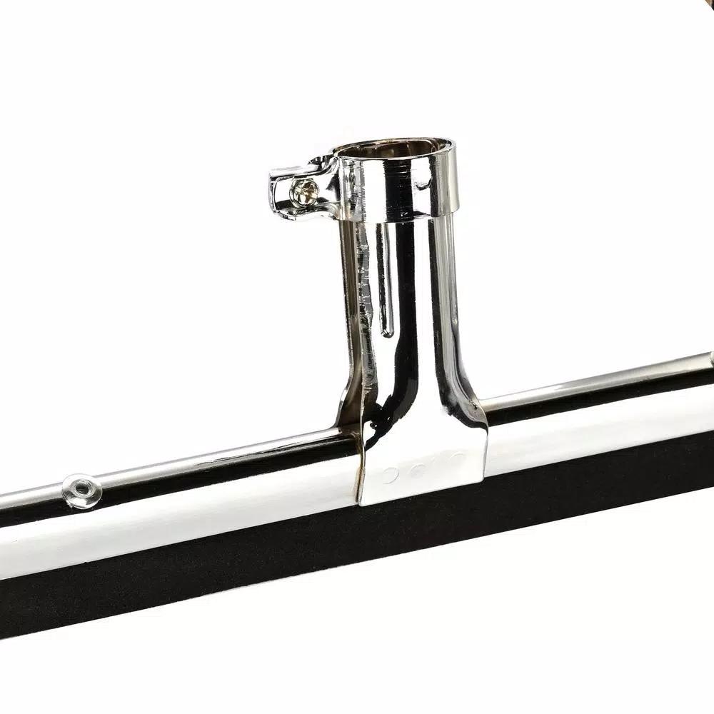 Alpine Industries 18 in. Dual Moss Rubber Professional Locking Floor Squeegee, Black