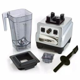 Omega OM6560 3 HP 64 oz. Variable 10-Speed Silver Blender with BPA-Free Tritan Container thumbnail 2