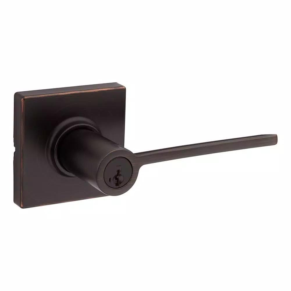 Kwikset Ladera Venetian Bronze Exterior Entry Door Lever with SmartKey Security