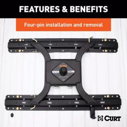 CURT Spyder CURT 5th Wheel Rail Gooseneck Hitch - 2-5/16" Ball thumbnail 11