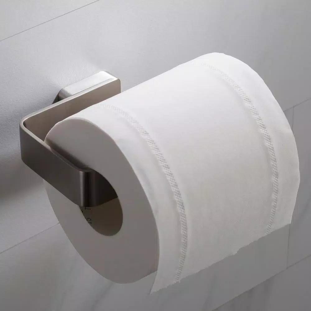 KRAUS Stelios Brushed Nickel Toilet Paper Holder, Solid Brass
