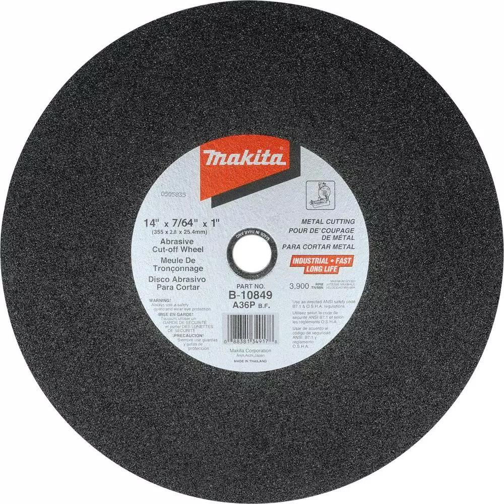 Makita 14 in. x 7/64 in. x 1 in. Abrasive Cut-Off Wheels, Aluminum Oxide (25-Pack)