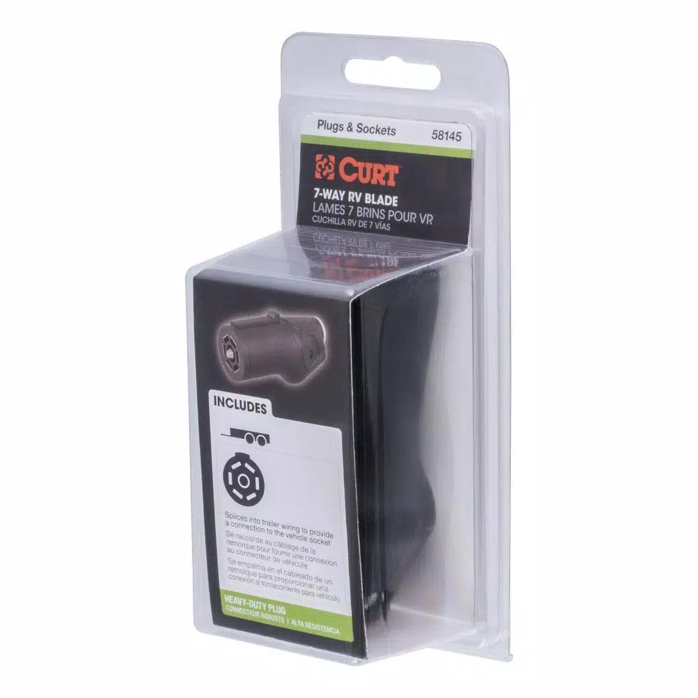 CURT Heavy-Duty 7-Way RV Blade Connector Plug (Trailer Side)