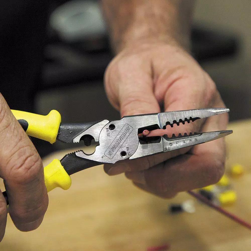 Klein Tools 8-3/8 in. All-Purpose Long Nose Pliers with Crimper and Wire Stripper