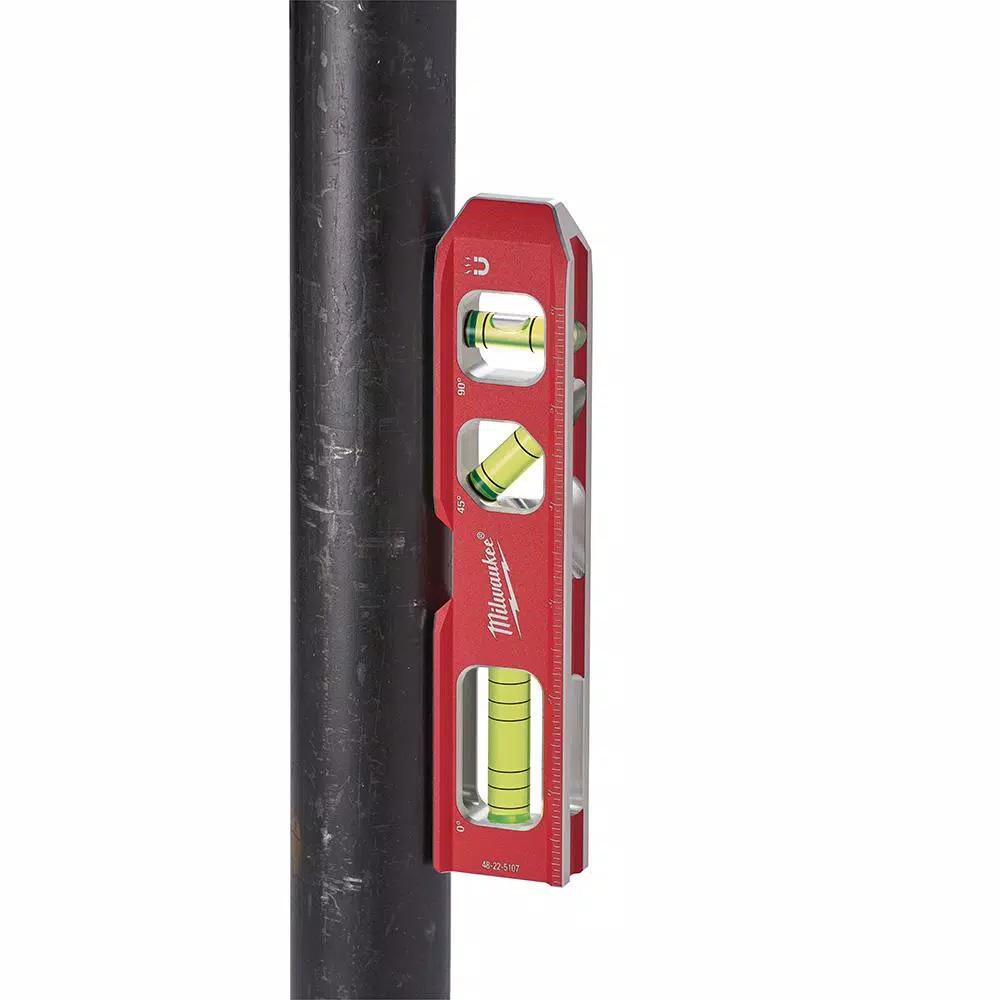 Milwaukee 7 in. Billet Torpedo Level and 25 ft. Compact Tape Measure Set