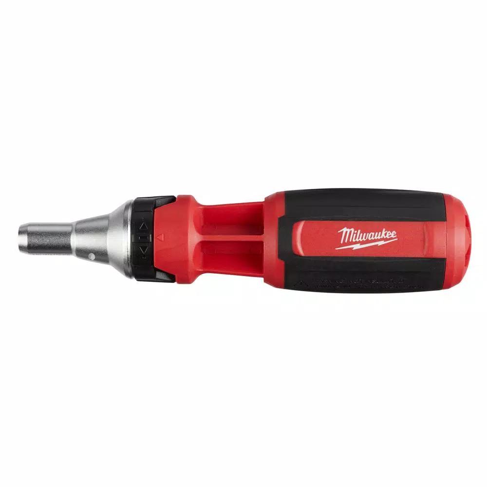 Milwaukee 9-in-1 Square Drive Ratcheting Multi-Bit Screwdriver with Power Groove Bits