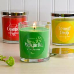 LUMABASE Cocktail Collection Scented Candles Set of 3 - Cosmo, Margarita, Lemon Drop (10 oz. Each) thumbnail 3