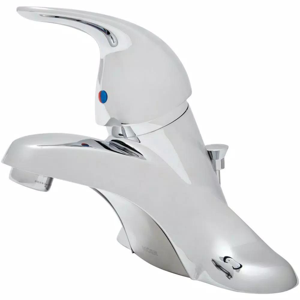 Moen Adler 4 in. Centerset Single-Handle Bathroom Faucet, Chrome (2-Pack)