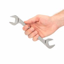 TEKTON 22 mm Angle Head Double Open End Wrench, 60° Offset thumbnail 6