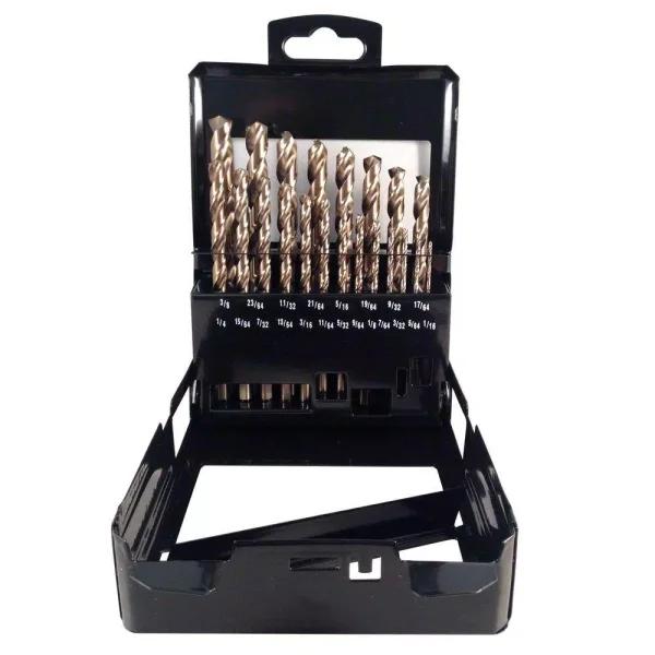 BLU-MOL Xtreme Cobalt M35 Twist Drill Bit Set, 21-Piece Metal Index Case