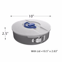 Classic Cuisine 10 in. Nonstick Carbon Steel Springform Cake Pan and Lid Set, 2-Piece thumbnail 2