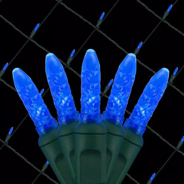 Wintergreen Lighting 48 in. x 72 in. 100-Light M5 Blue LED Net Light Set