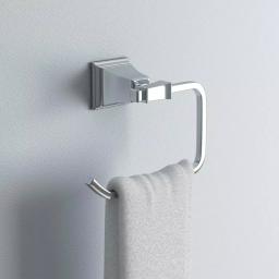 Speakman Rainier Polished Chrome Towel Ring - Square Design Hand Towel Holder thumbnail 6