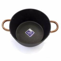 Oster Allsberg 10-Piece Aluminum Nonstick Cookware Set with Bronze Handles, Black and Bronze thumbnail 7