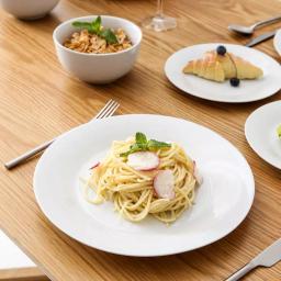 Boyel Living 18-Piece Modern White Porcelain Dinnerware Set, Service for 6 thumbnail 4