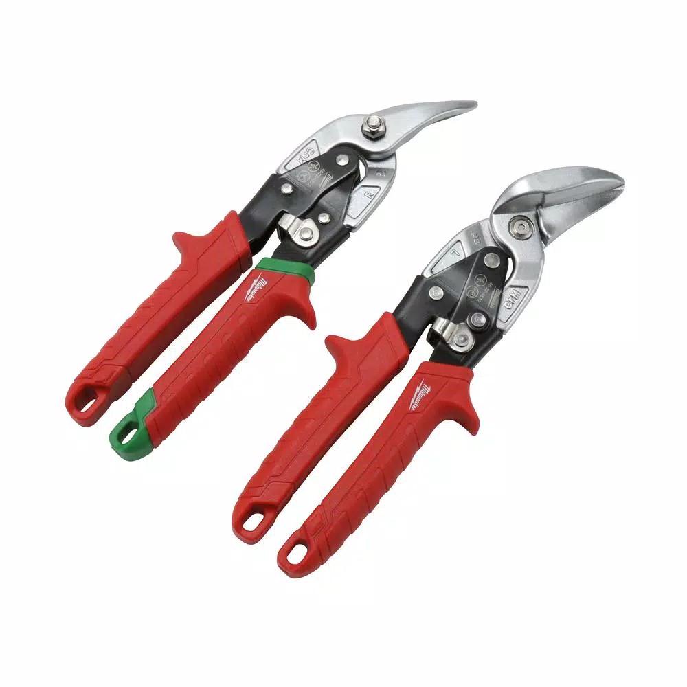 Milwaukee 5-Piece Aviation Snips Set, Forged Steel Blades, Left, Right, Straight & Offset