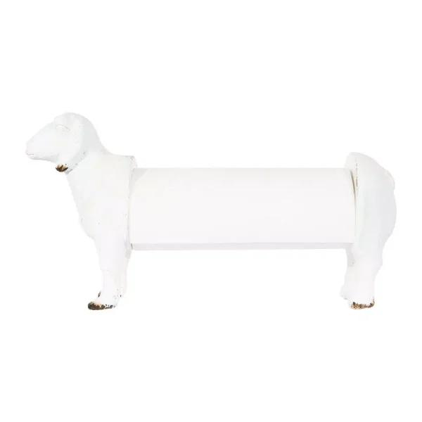 3R Studios White Sheep Shaped Freestanding Paper Towel Holder - Farmhouse Style