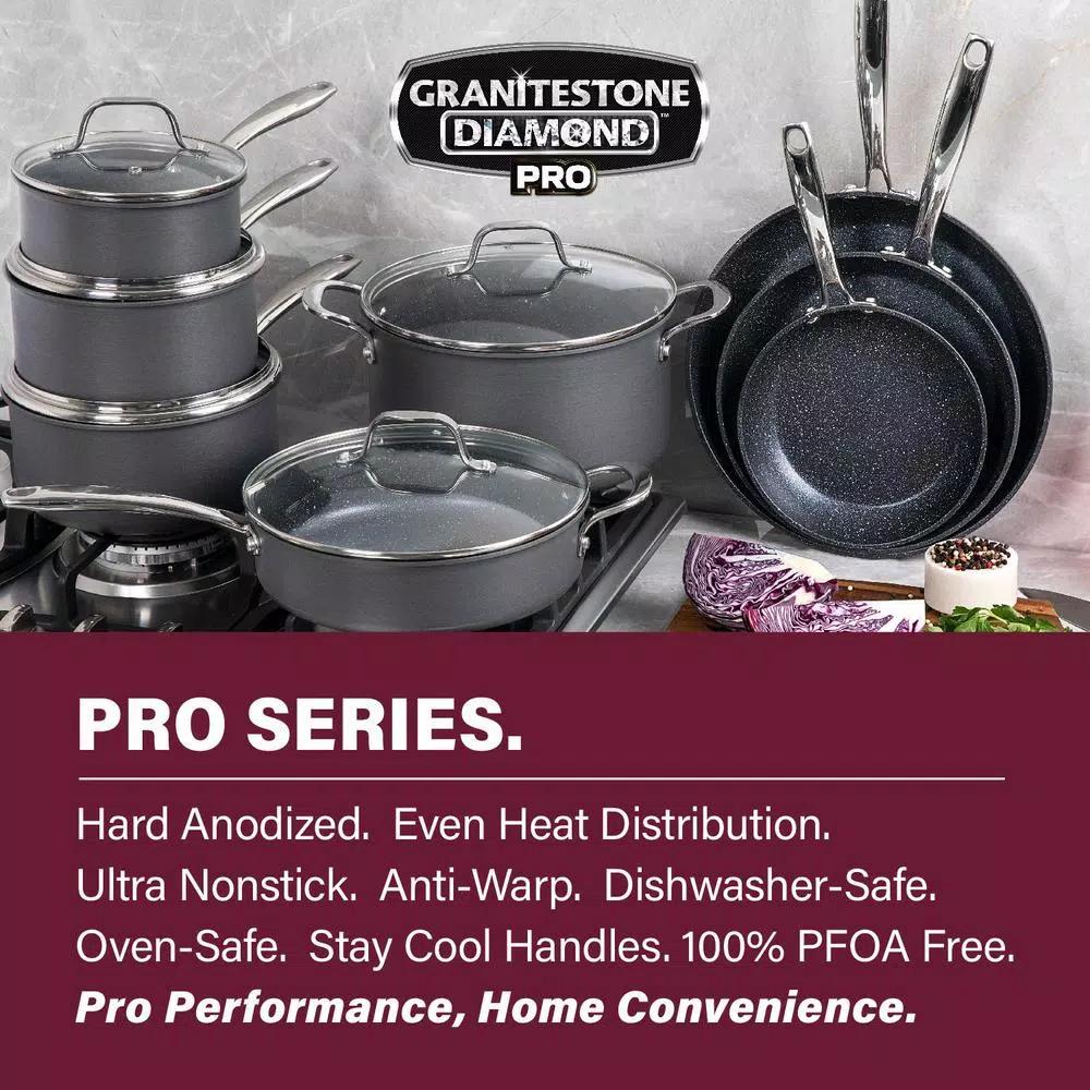 GraniteStone Professional 13-Piece Hard Anodized Nonstick Cookware Set