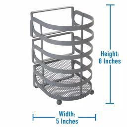 Kitchen Details Oversized Utensil Holder - Gray Steel Utensil Crock thumbnail 3