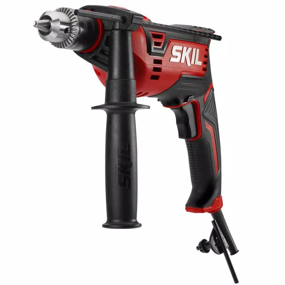 Skil 7.5 Amp Corded 1/2 in. Hammer Drill with Variable Speed and Keyed Chuck