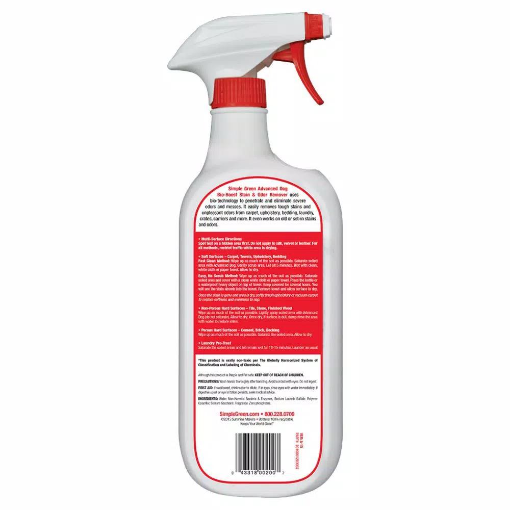 Simple Green Advanced Dog Bio-Boost Stain and Odor Remover, 32 oz.