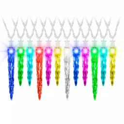 LightShow ColorMotion 24-Light Multi-Color Deluxe LED Icicle Christmas String Lights thumbnail 1