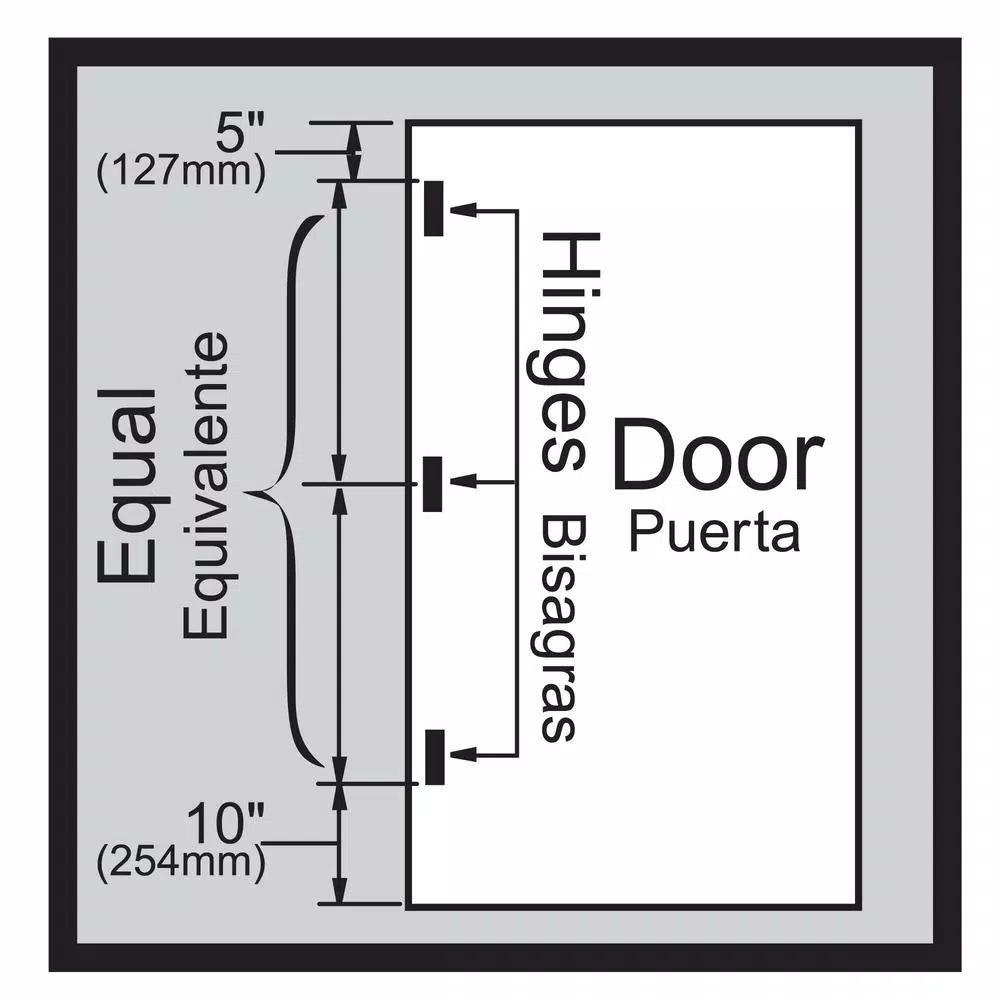 Everbilt 4 in. Matte Black Square Corner Smooth Action Butt Door Hinge, 3-Pack