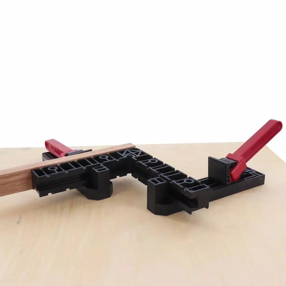 Milescraft 8-Piece Positioning Square and Fence Clamp Bundle for Woodworking Assembly