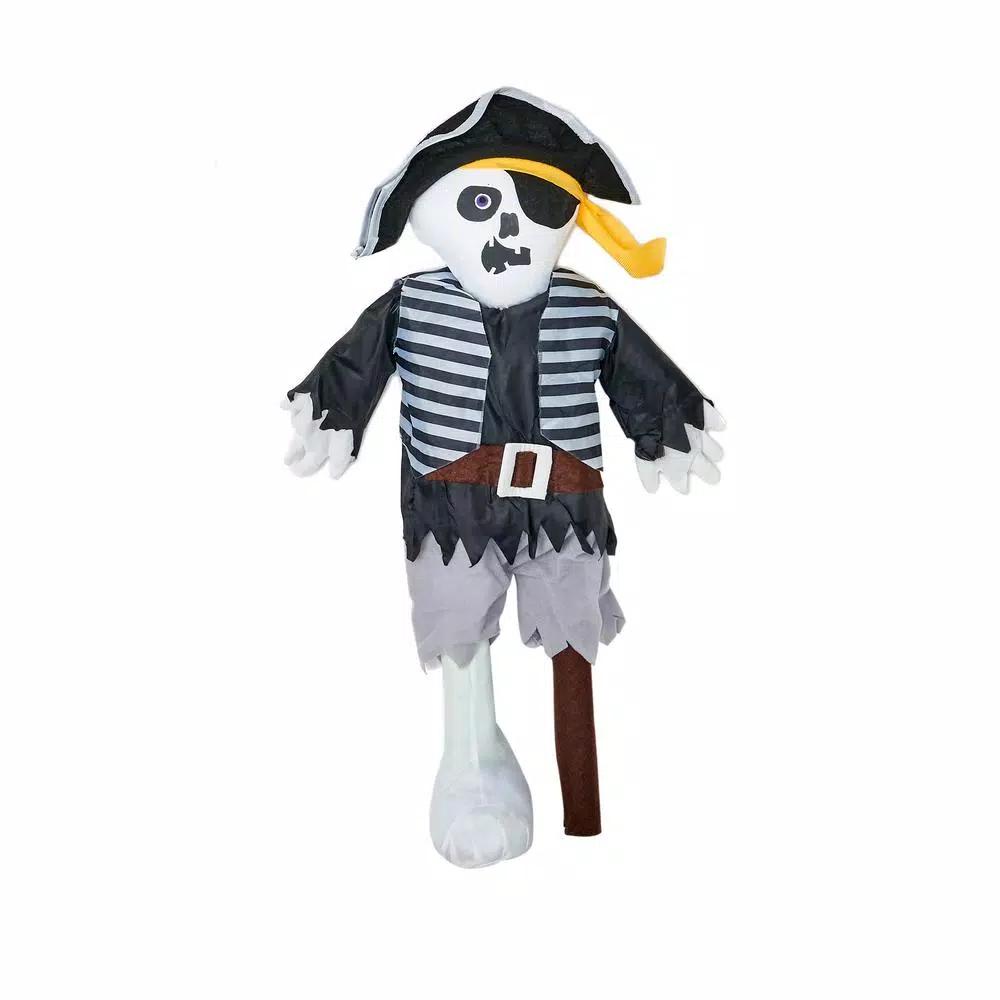 Unbranded 26 in. Standing Peg Leg Pirate Halloween Decoration