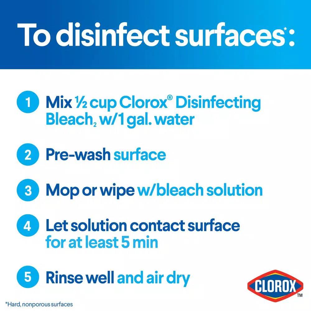 Clorox Disinfecting Bleach with CloroMax Technology, 121 oz Liquid Concentrated Formula