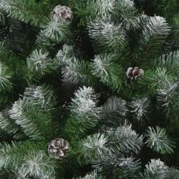 Aleko 7 ft. Unlit Flocked Artificial Christmas Tree with Pine Cones thumbnail 3