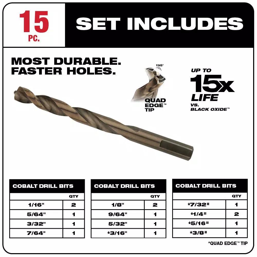 Milwaukee SHOCKWAVE 68-Piece Impact Duty Driver Bit, Cobalt Drill Bit, and Carbide Hole Saw Set