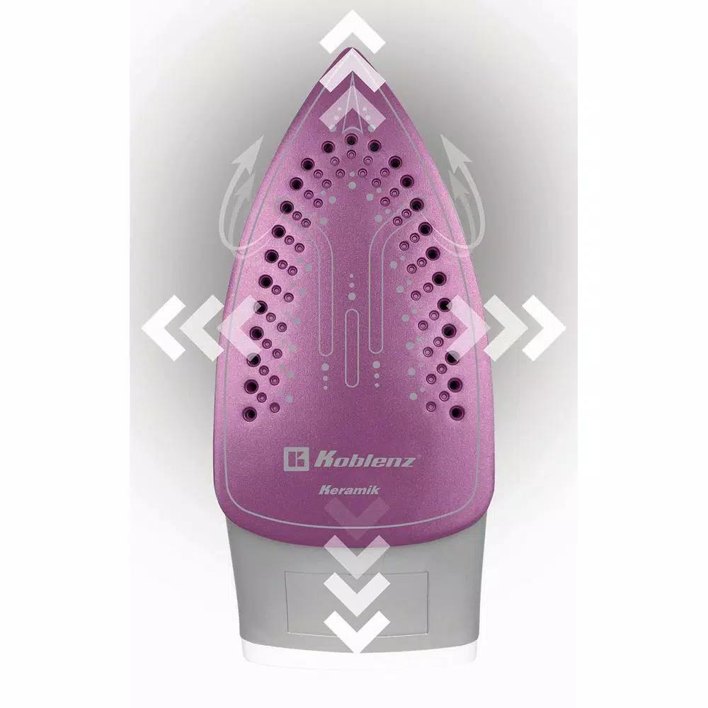 Koblenz Kitchen Magic Collection PKK-350 R Ultra Keramik Steam Iron, Pink