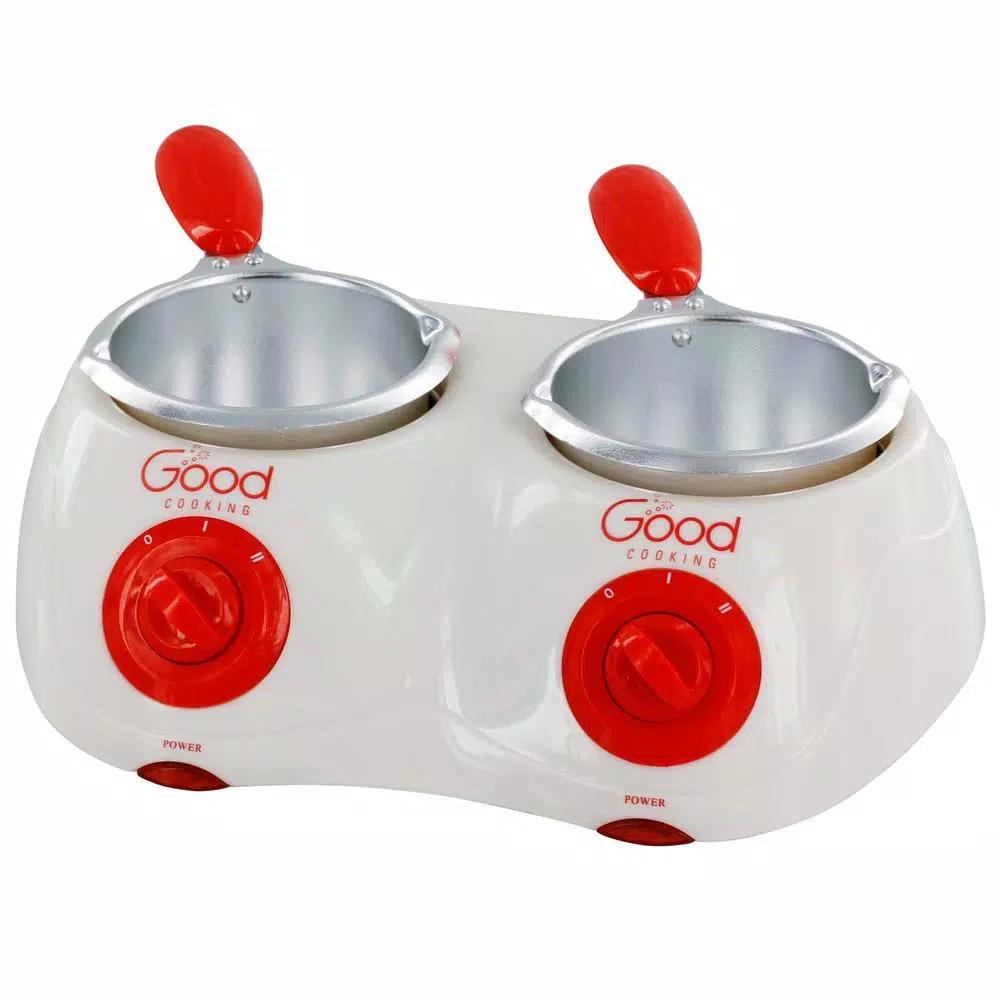 Unbranded Good Cooking Deluxe Chocolate Melting Pot Fondue Set with 30 Accessories
