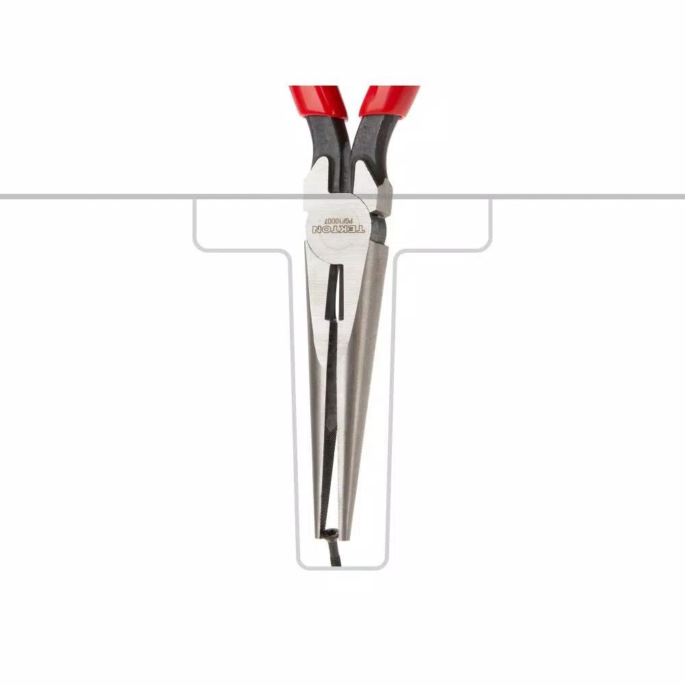 TEKTON 7 in. Long Nose Pliers with Induction-Hardened Side Cutter