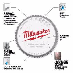 Milwaukee 14 in. 80T Carbide Tipped Aluminum and Metal Cutting Circular Saw Blade thumbnail 3