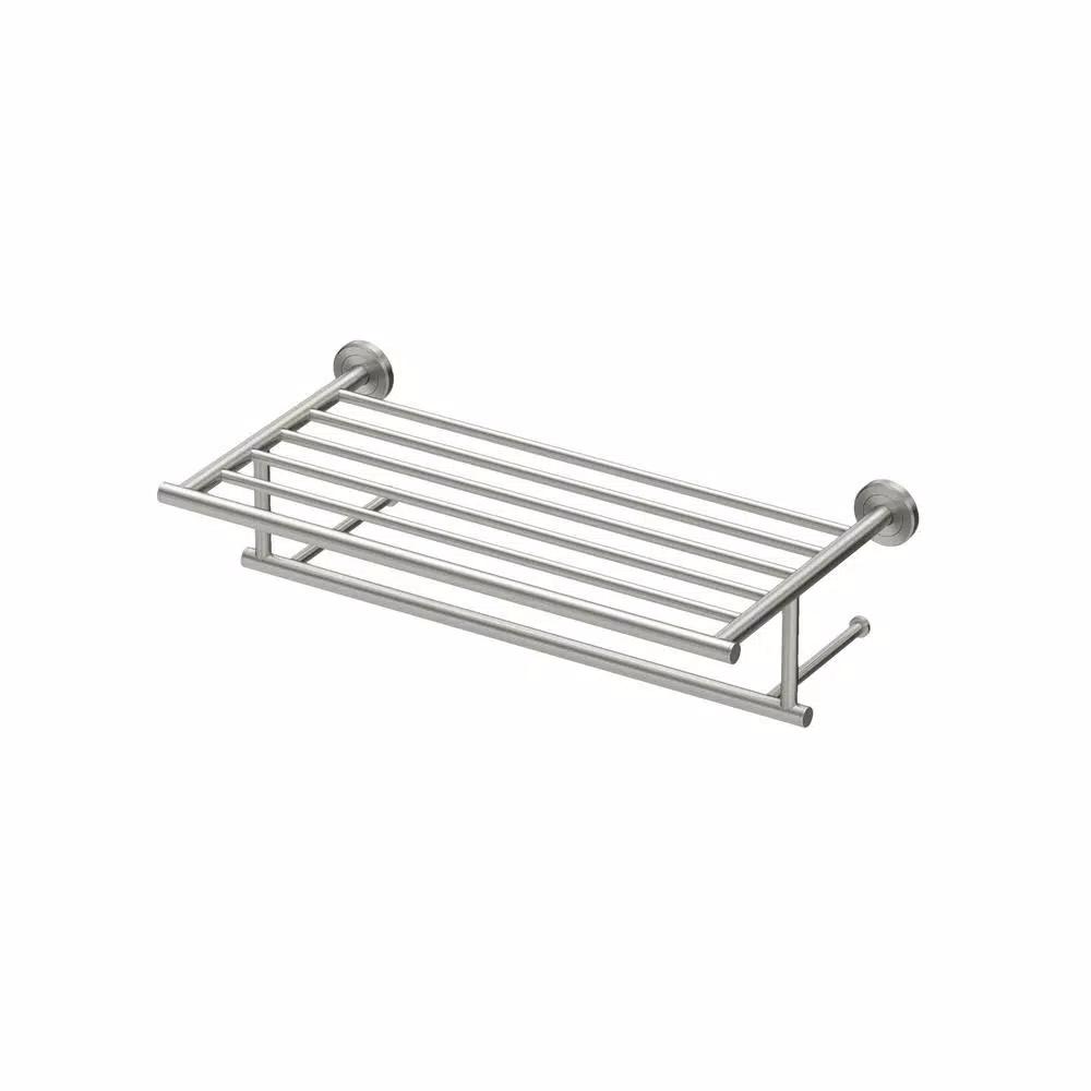 Gatco Latitude II 1-Bar Wall Mounted Towel Rack, Satin Nickel