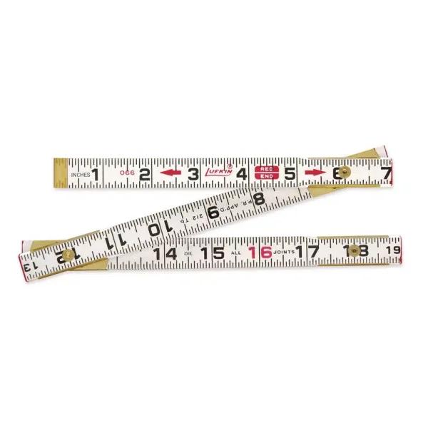 Lufkin 6 ft. Flat Wood Reading Rule with Red End Markings