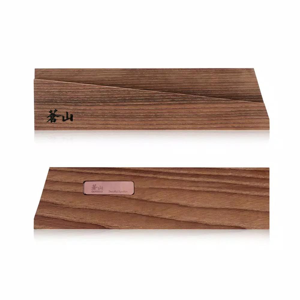 Cangshan Solid Carbonized Ash Wood Magnetic Knife Sheath for 8 in. Chef's Knife