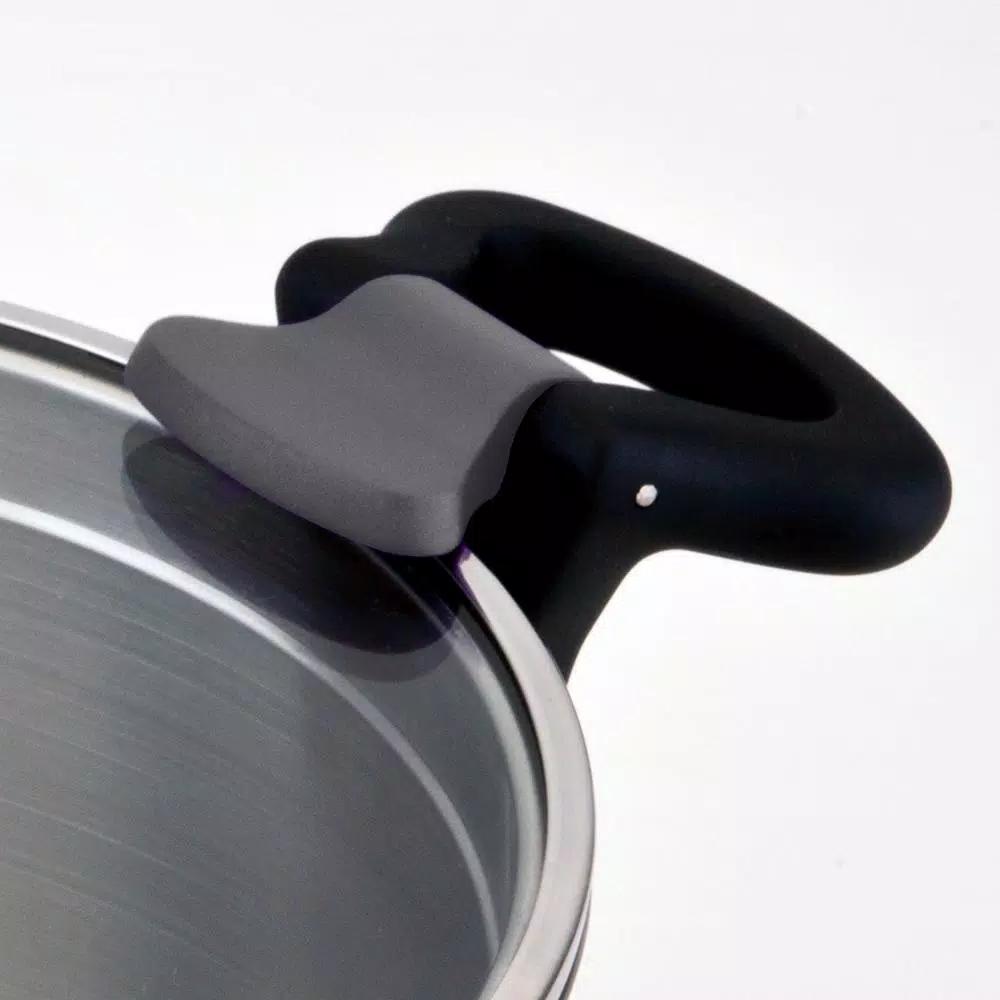 1829 Carl Schmidt Sohn ARON 1.6 qt. Stainless Steel Stock Pot with Glass Lid and Multi-Functional Utensil Holder Knob